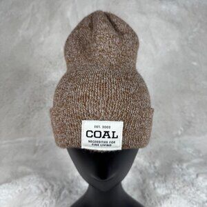 Coal Headwear Beanie Hat Adult Tan One Size Heathered Cuffed Logo Outdoors